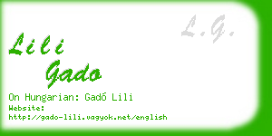 lili gado business card
